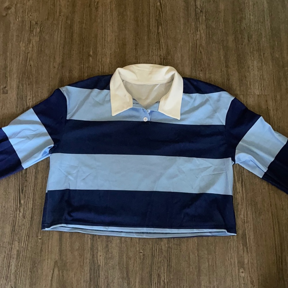 SHEIN Plus Striped Crop Top